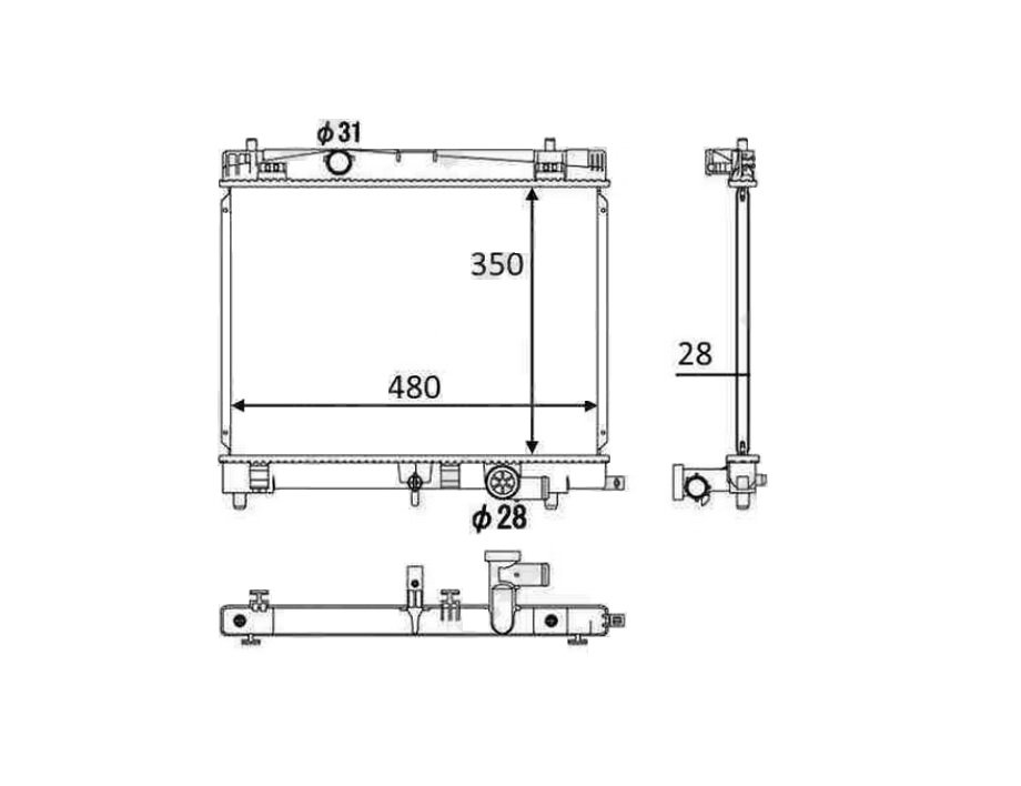 Radiador 1,3L VVTi TOYOTA YARIS Para modelos 1,3L VVTi. Con climatización. Caja de cambios manual o automática. Dimensiones haz: 480x350x28.  pour TOYOTA YARIS  Radiador 1,3L VVTi TOYOTA YARIS Para modelos 1,3L VVTi. Con climatización. Caja de cambios manual o automática. Dimensiones haz: 480x350x28.  pour TOYOTA YARIS