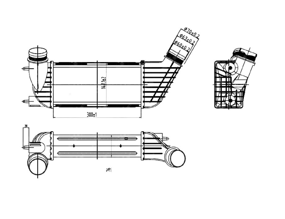 Acceder a la pieza Refrigerador intercambiador aire