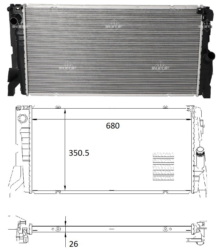 Radiador 1.5L F54/F57/F60 MINI MINI COUNTRYMAN  pour MINI MINI COUNTRYMAN Radiador 1.5L F54/F57/F60 MINI MINI COUNTRYMAN  pour MINI MINI COUNTRYMAN