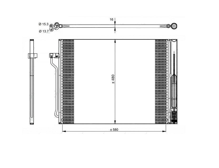 Condensador de climatización 3,0L BMW SERIE 5  pour BMW SERIE 5 Condensador de climatización 3,0L BMW SERIE 5  pour BMW SERIE 5