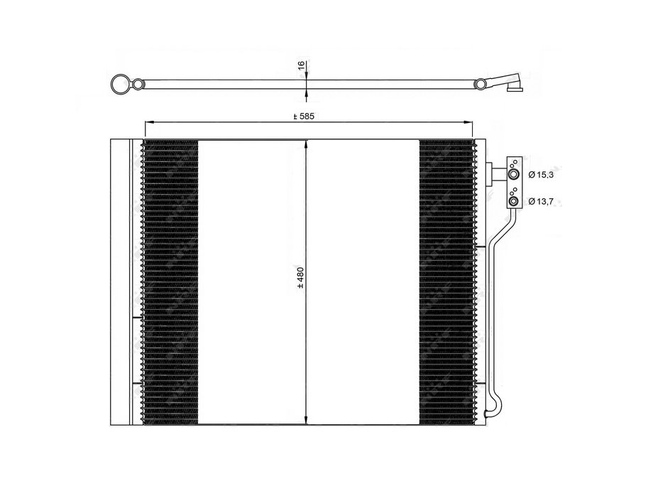 Condensador de climatización gasolina 2,0L - 1,6L BMW SERIE 5  pour BMW SERIE 5 Condensador de climatización gasolina 2,0L - 1,6L BMW SERIE 5  pour BMW SERIE 5