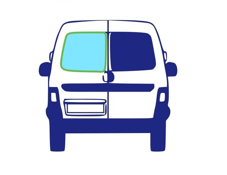 Acceder a la pieza Luneta trasera izquierda tintado verde