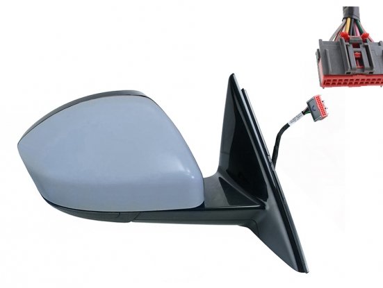 Retrovisor derecho eléctrico, imprimado, térmico, convexo, abatible + intermitente + cortesía + memoria + side (14 pins) LAND ROVER EVOQUE  pour LAND ROVER EVOQUE Retrovisor derecho eléctrico, imprimado, térmico, convexo, abatible + intermitente + cortesía + memoria + side (14 pins) LAND ROVER EVOQUE  pour LAND ROVER EVOQUE