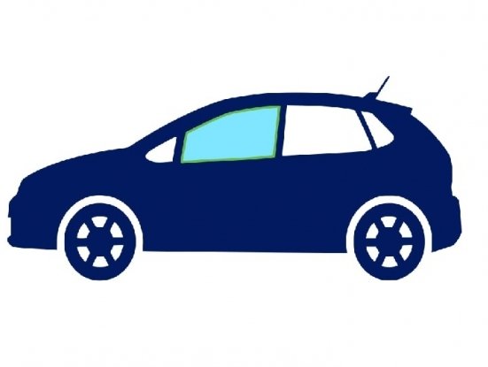 Acceder a la pieza Ventanilla lateral delantera lateral izquierda tintado verde