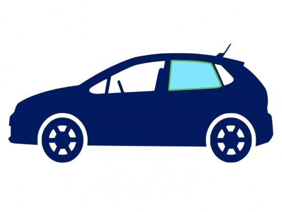 Acceder a la pieza Ventanilla lateral trasera lateral izquierda tintado verde