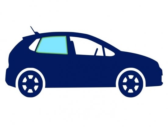 Acceder a la pieza Ventanilla lateral trasera lateral derecha tintado verde