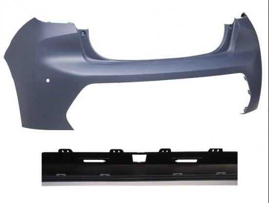 Parachoques trasero superior imprimado + 2 sensores + camara pour PEUGEOT 208 Parachoques trasero superior imprimado + 2 sensores + camara pour PEUGEOT 208
