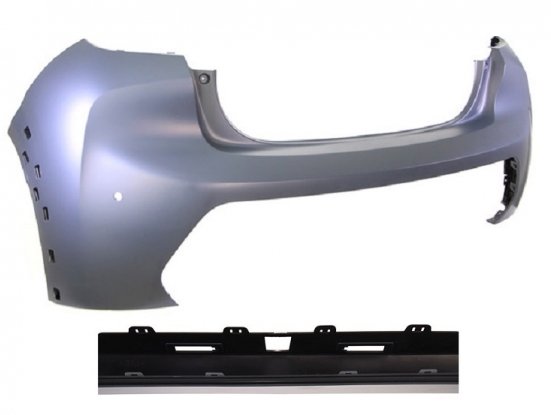 Parachoques trasero superior imprimado + 2 sensores + camara GT Line pour PEUGEOT 208 Parachoques trasero superior imprimado + 2 sensores + camara GT Line pour PEUGEOT 208
