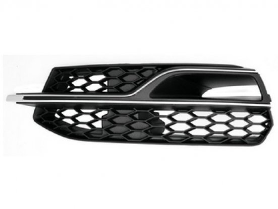 Acceder a la pieza Rejilla izquierda parachoques delantero negra con moldura plata [S3]