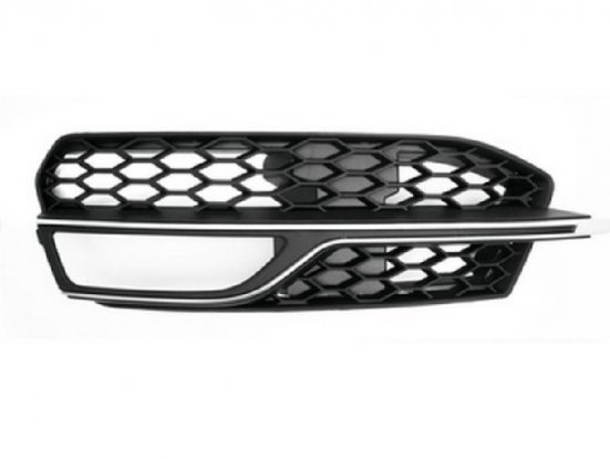 Acceder a la pieza Rejilla izquierda parachoques delantero negra con moldura plata + agujeros antiniebla [S3]