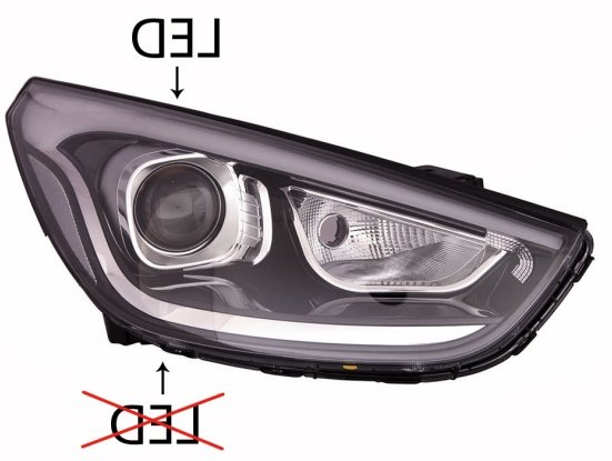 Acceder a la pieza Faro derecho eléctrico negro LED xenon