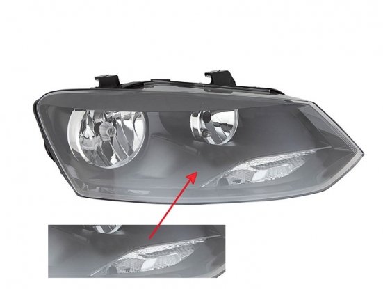 Acceder a la pieza Faro derecho H7+H7 [Negro]