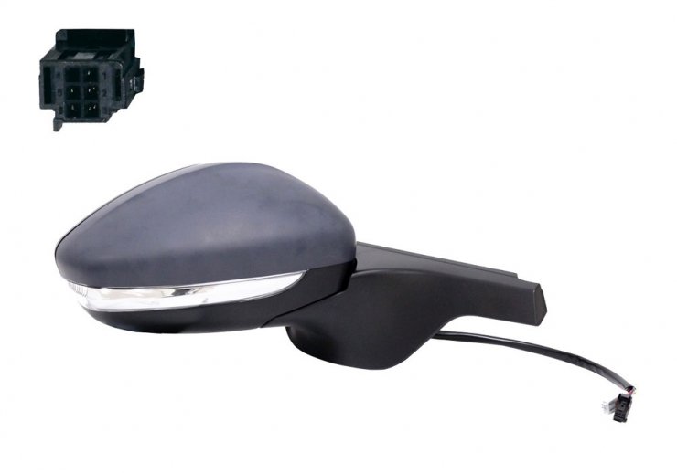 Retrovisor derecho eléctrico, térmico, imprimado + piloto + sonda 18-> pour CITROEN C3  pour CITROEN C3