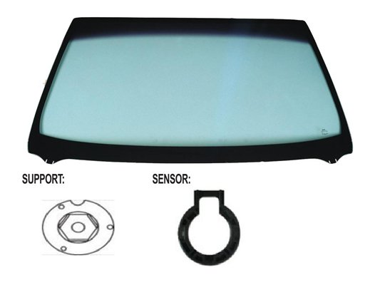 Acceder a la pieza Parabrisas tintado verde acústico + sensor + molduras