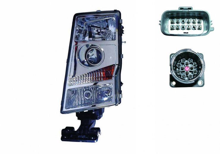 Faro delantero derecho eléctrico H7 + H7 + H7 + H7 (2 conectores) pour VOLVO FM 9  pour VOLVO FM 9
