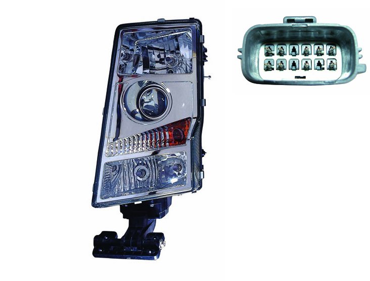 Faro delantero izquierdo manual H7 + H7 + H7 + D2S (Rectangular - 24V) pour VOLVO FM 9  pour VOLVO FM 9