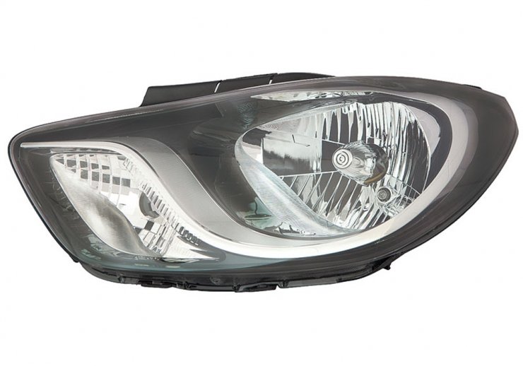Faro eléctrico izquierdo negro H4 (motor) pour HYUNDAI I10  pour HYUNDAI I10