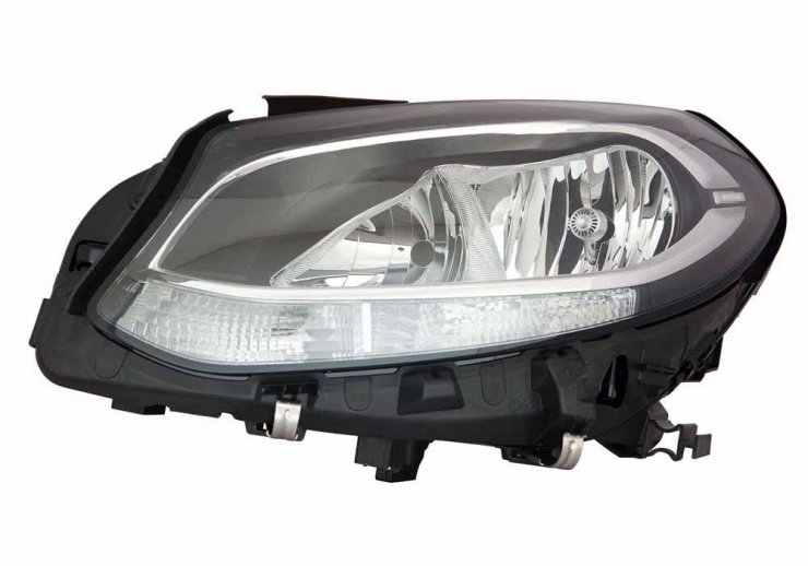 Faro eléctrico izquierdo negro LED H7 + H7 (Motor) pour MERCEDES CLASE B  pour MERCEDES CLASE B