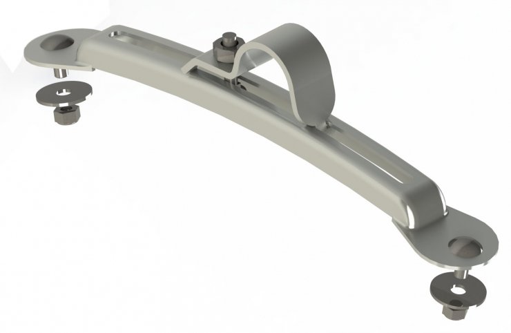 Acceder a la pieza Brida soporte guardabarros regulable Ø42 (L=356)