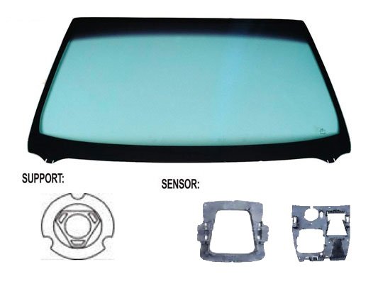 Acceder a la pieza Parabrisas tintado verde acústico + sensor + camara (52mm)