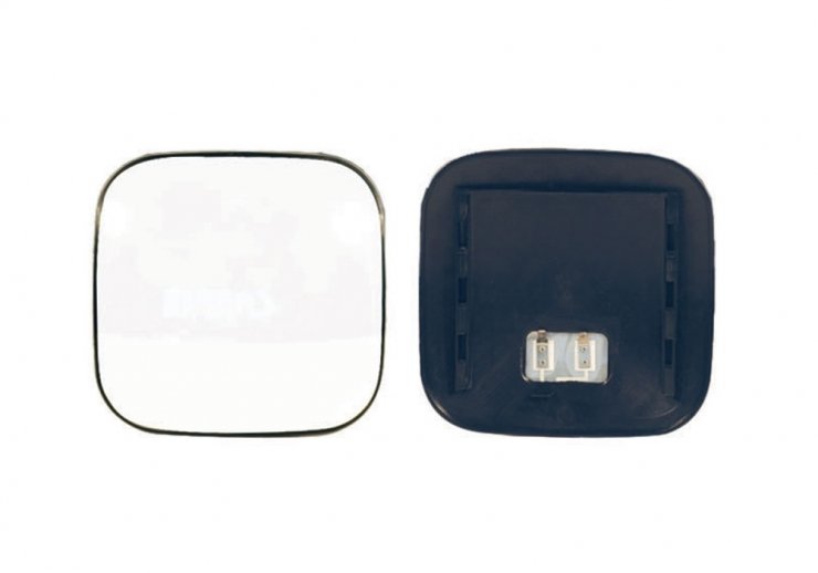 Acceder a la pieza Cristal + soporte derecho, convexo, térmico, 24V (Clase IV)