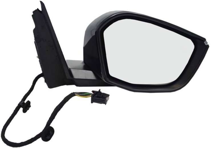 Retrovisor eléctrico derecho, convexo, térmico, abatible, con intermitente, con luz de cortesía y con sonda (11 pines)  pour PEUGEOT 408  pour PEUGEOT 408