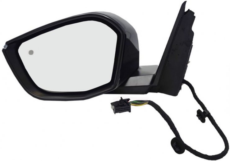 Retrovisor eléctrico izquierdo, convexo, térmico, abatible, con intermitente, con luz de cortesía y side (10 pines)  pour PEUGEOT 408  pour PEUGEOT 408