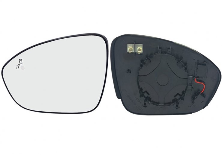 Cristal + soporte izquierdo, térmico, convexo y side (2 pines) pour DACIA SANDERO  pour DACIA SANDERO