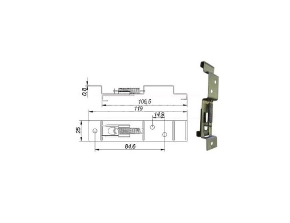 Acceder a la pieza PACK 10UDS SOPORTE MATRICULAINOX C- MUELLE