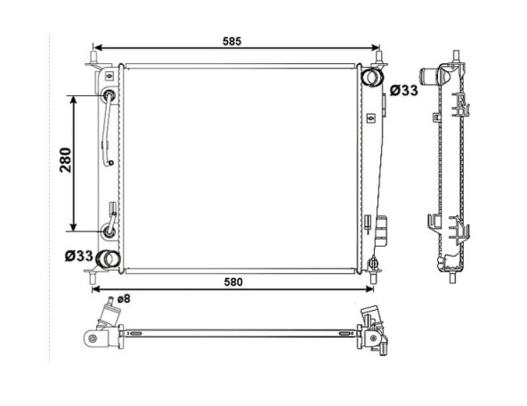 Acceder a la pieza Radiador 1.6L CVVT, Bifuel - 1,6L CRDi VGT Acceder a la pieza Radiador 1.6L CVVT, Bifuel - 1,6L CRDi VGT