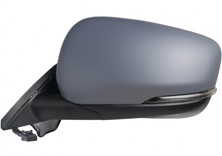 Retrovisor eléctrico izquierdo, asférico, imprimado, con intermitente, con side y LED (8 pines)  pour NISSAN TOWNSTAR  pour NISSAN TOWNSTAR