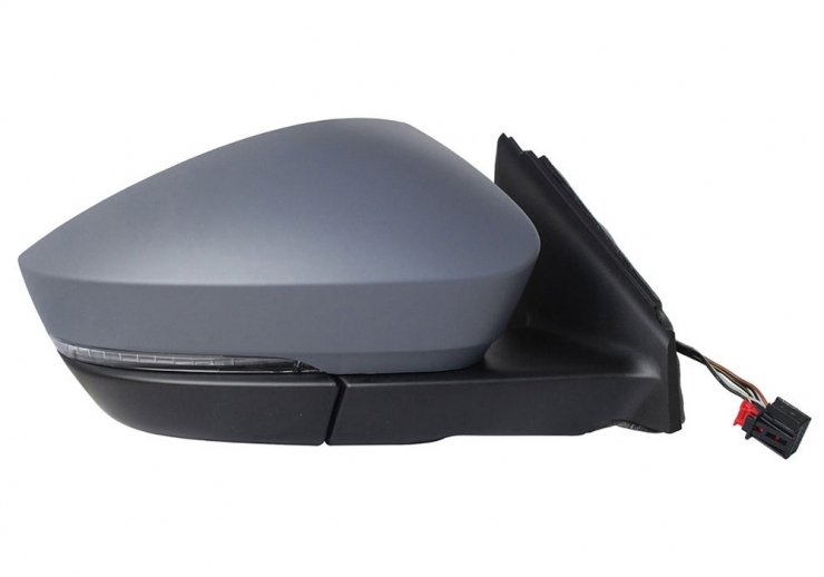 Retrovisor eléctrico derecho, convexo, térmico, imprimado, con intermitente, LED (6 pines) SKODA-KAROQ pour SKODA KAROQ  pour SKODA KAROQ