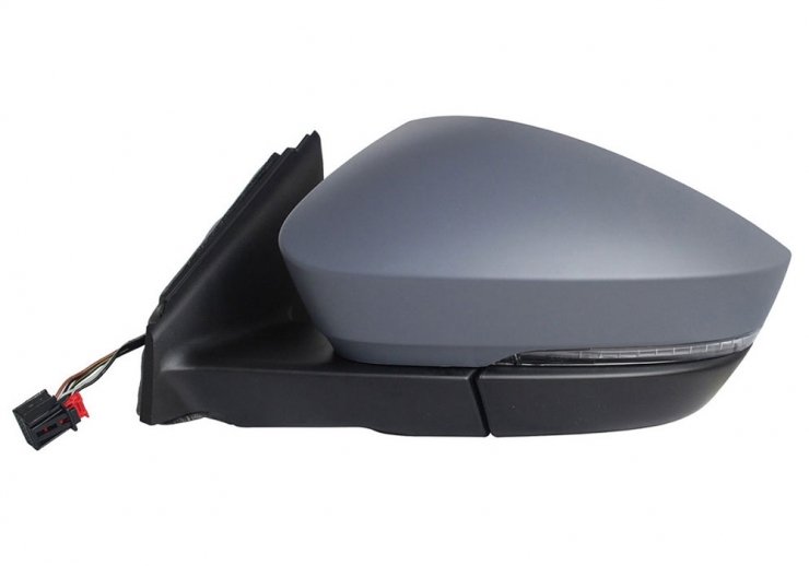 Retrovisor eléctrico izquierdo, convexo, térmico, imprimado, con intermitente, cortesía, LED (7 pines) SKODA-KAROQ pour SKODA KAROQ  pour SKODA KAROQ