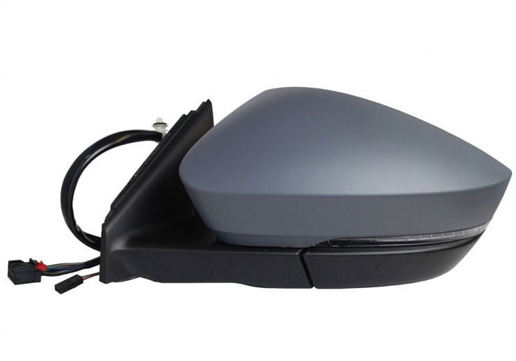 Retrovisor eléctrico izquierdo, convexo, térmico, imprimado, abatible, con intermitente, cortesía, memoria, LED, side (15 pines, 2 pines) SKODA-KAROQ pour SKODA KAROQ  pour SKODA KAROQ