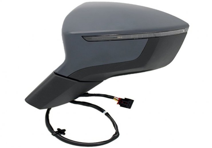 Retrovisor eléctrico izquierdo, imprimado, convexo, térmico y con intermitente (6 pines) SEAT-ATECA pour SEAT ATECA  pour SEAT ATECA