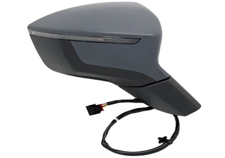 Retrovisor eléctrico derecho, imprimado, convexo, térmico y con intermitente (6 pines) SEAT-ATECA pour SEAT ATECA  pour SEAT ATECA