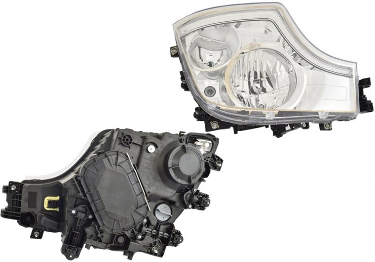 Faro manual derecho, LED, H1+H7 MAN-TGE pour MERCEDES ACTROS  pour MERCEDES ACTROS