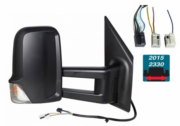 Acceder a la pieza Retrovisor eléctrico derecho, convexo, térmico, con intermitente (6 pines, 2 pines) (medio)