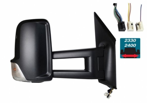 Acceder a la pieza Retrovisor eléctrico derecho, convexo, térmico, con intermitente (6 pines, 2 pines) (largo)