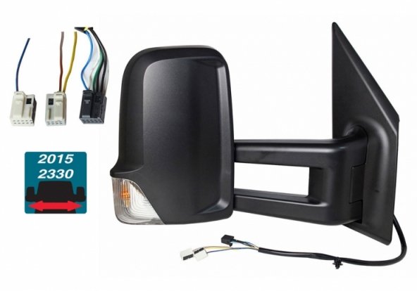 Acceder a la pieza Retrovisor eléctrico derecho, convexo, térmico, con intermitente, side (6 pines, 2 pines) (largo)