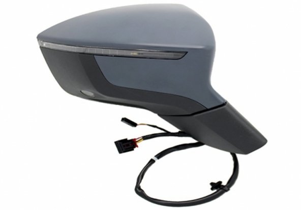 Acceder a la pieza Retrovisor eléctrico derecho, imprimado, convexo, térmico, abatible, con luz de cortesía, memoria, side y con intermitente (15 pines)