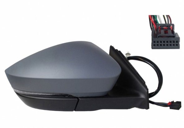 Acceder a la pieza Retrovisor eléctrico derecho, convexo, térmico, imprimado, abatible, con intermitente, cortesía, LED (11 pines) Acceder a la pieza Retrovisor eléctrico derecho, convexo, térmico, imprimado, abatible, con intermitente, cortesía, LED (11 pines)