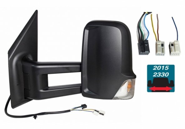 Acceder a la pieza Retrovisor eléctrico izquierdo, convexo, térmico, con intermitente, side (6 pines, 2 pines) (largo)