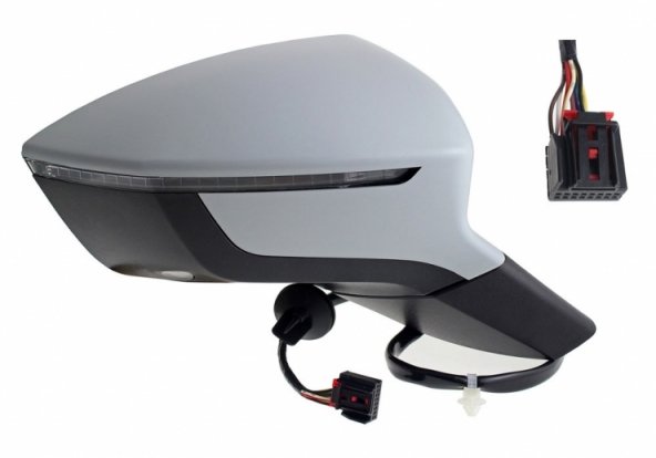 Acceder a la pieza Retrovisor eléctrico izquierdo, convexo, térmico, imprimado, con intermitente (6 pines)