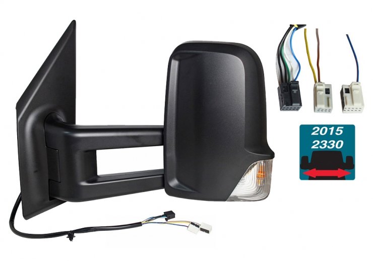 Acceder a la pieza Retrovisor eléctrico izquierdo, convexo, térmico, con intermitente (2 pines, 6 pines) (medio)