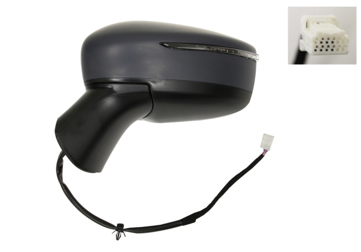 Acceder a la pieza Retrovisor eléctrico izquierdo, convexo, térmico, imprimado, con intermitente