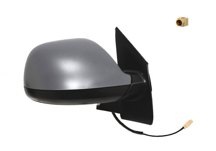Retrovisor derecho manual, convexo, imprimado, y con antena VOLKSWAGEN-TRANSPORTER T5 pour VOLKSWAGEN MULTIVAN  pour VOLKSWAGEN MULTIVAN
