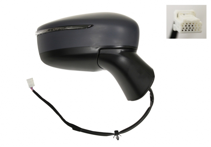 Retrovisor eléctrico derecho, convexo, térmico, imprimado, con intermitente  pour NISSAN NOTE  pour NISSAN NOTE