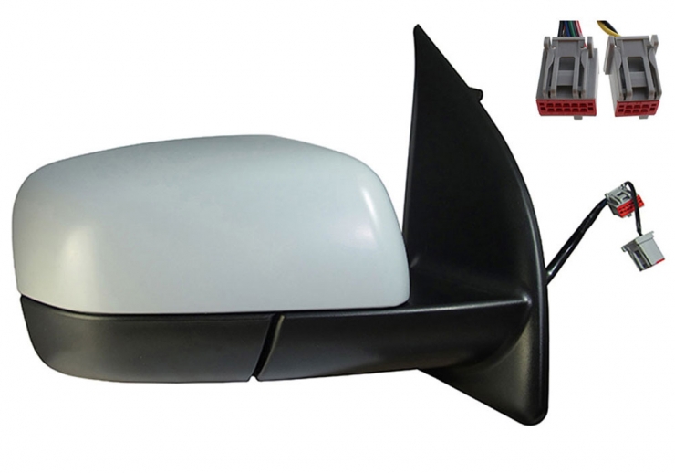 Retrovisor eléctrico derecho, convexo, térmico, imprimado, abatible, cortesía (7 pines) LAND ROVER-FREELANDER  pour LAND ROVER FREELANDER   pour LAND ROVER FREELANDER