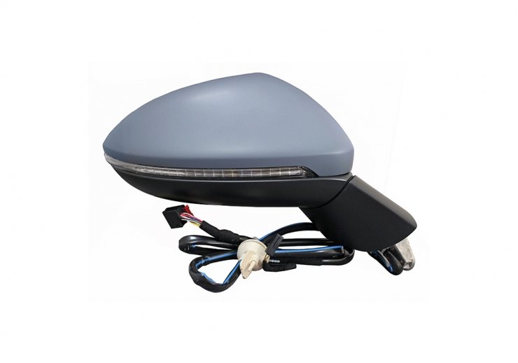 Retrovisor eléctrico derecho, convexo, térmico, imprimado, con intermitente, memoria, side (11 pines) VOLKSWAGEN-GOLF pour VOLKSWAGEN GOLF  pour VOLKSWAGEN GOLF
